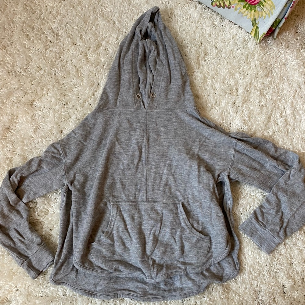 Gray Workout Style Hoodie